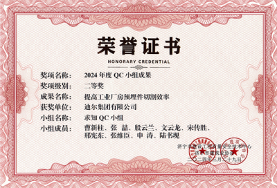 公司榮獲“提高工業(yè)廠房預(yù)埋件切割效率”市級(jí)QC成成果
